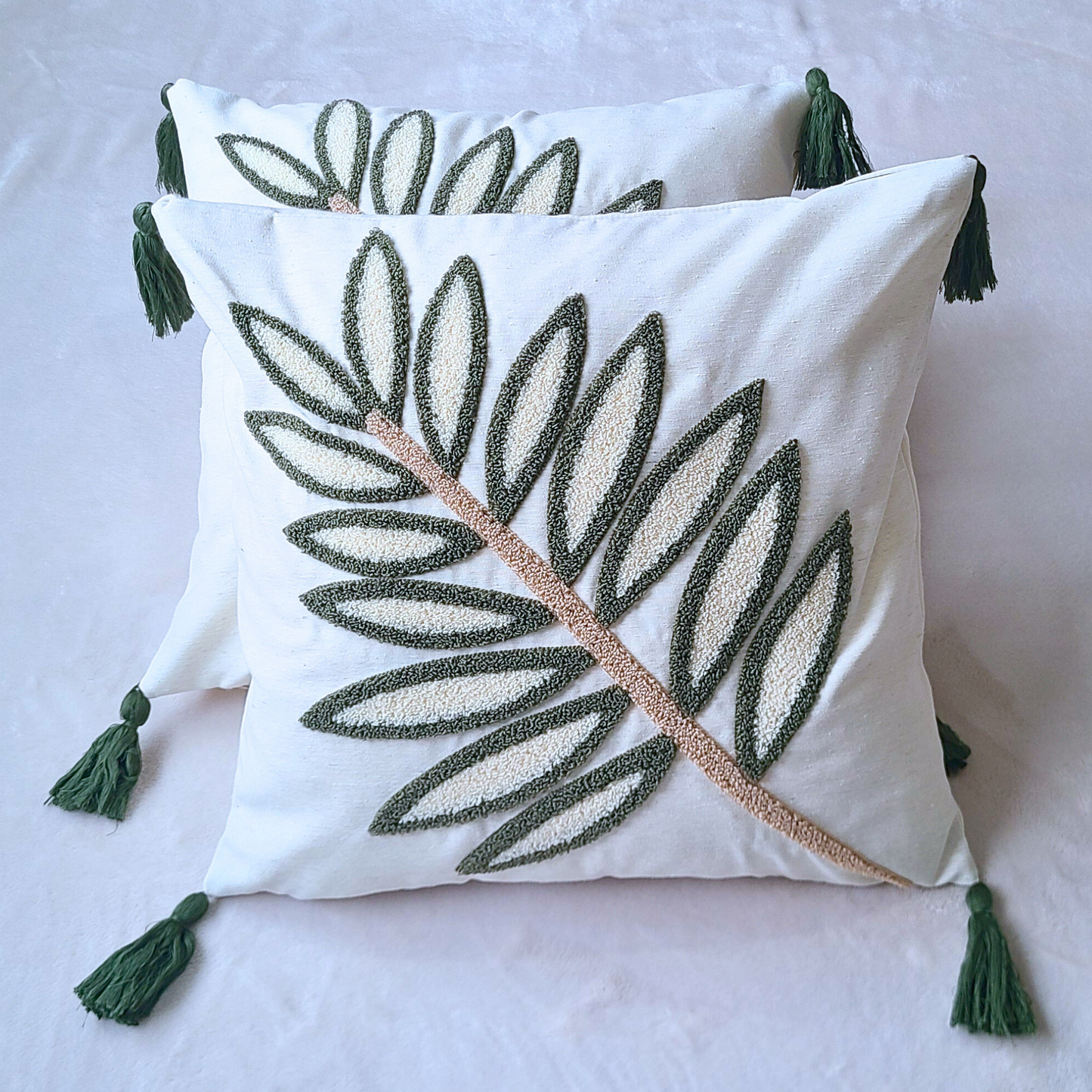 leaves-embroidered-throw-pillow-cover-punch-needle-floral-plant-pillow-cover-multi-color-design-beautiful-pillowcase-unique-gift